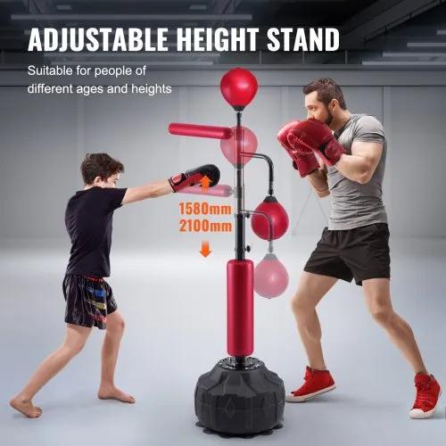 VEVOR Boxing Speed Trainer, Punching Bag with Stand, Reflex Boxing Bag for Teens & Adults