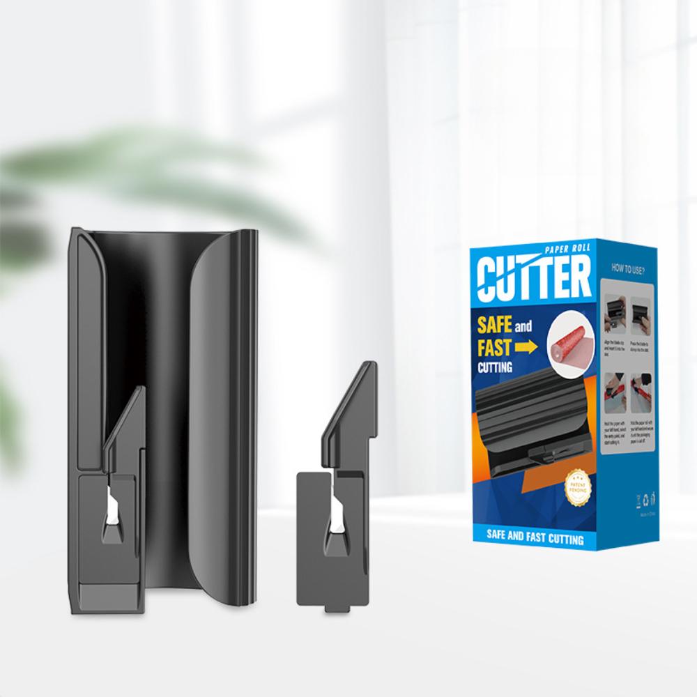 

Packaging Paper Cutter Portable Craft Roll Cylinder Paper Cutter for Easy Cutting More Secure Sewing Tools for Christmas Gifts чорний