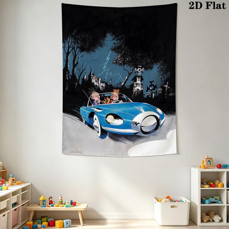 Spirou Honor Wall Tapestry Aesthetic Wall Hanging Printed Fabric Blanket Decorative Tapestries for Bedroom Living Room Home Decor