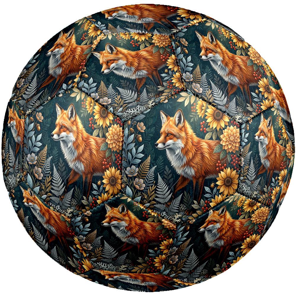 1pc Fox Garden Theme Soccer Ball Football, Size 5, Lightweight PVC, Durable Outdoor Training Soccer Ball, Gift M61476
