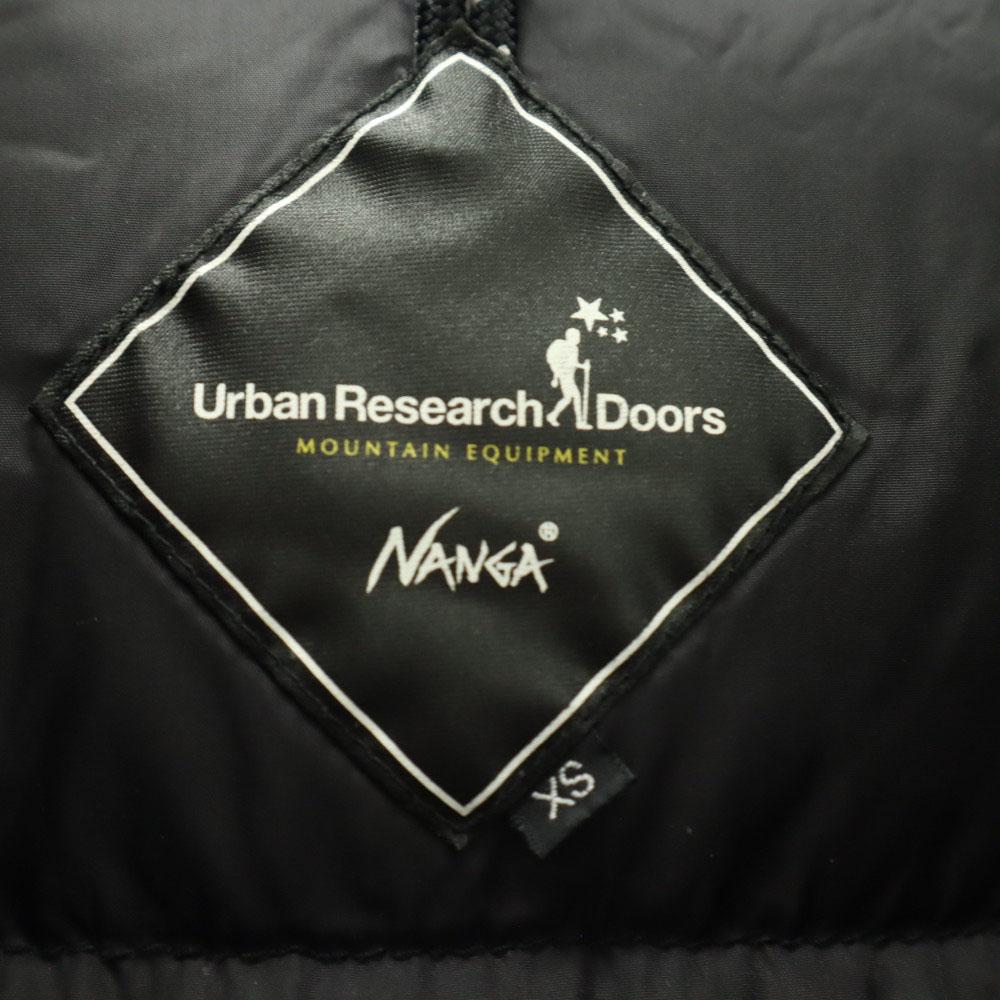URBAN RESEARCH DOORS Double Zip Hooded Down Jacket XS Black Women Used