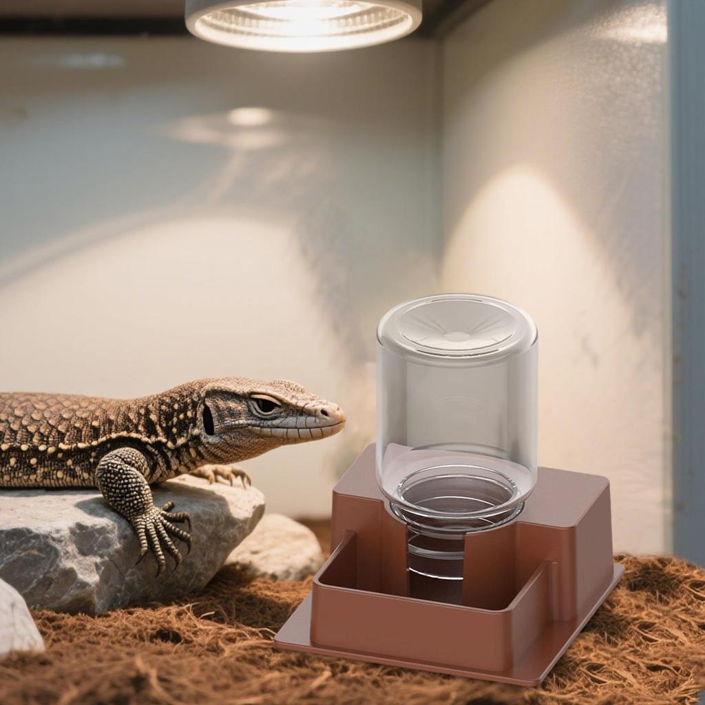 Automatic Reptile Water Dispenser, Drinking Aid, Sturdy Container, Pet Accessories,