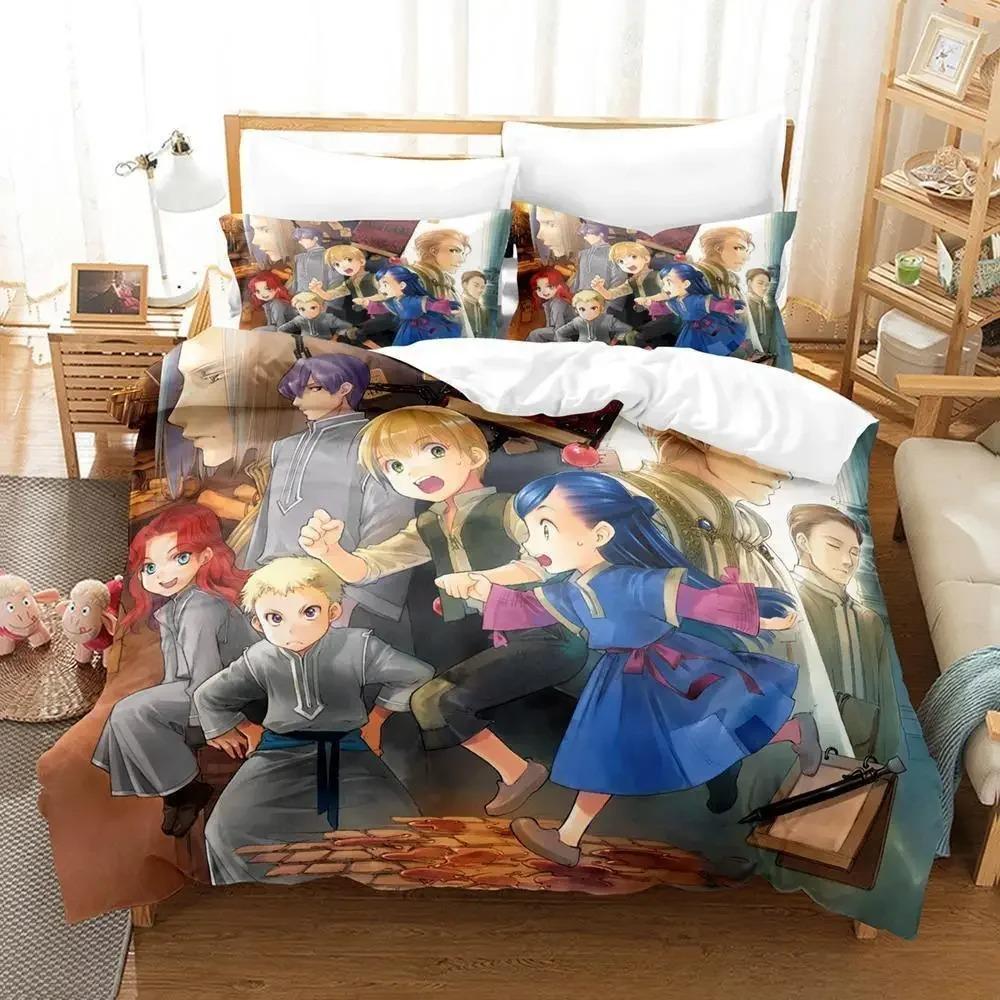 New Ascendance of a Bookworm Bedding Set 3D Print Kawaii Anime Duvet Cover for Adult Kid Bedroom
