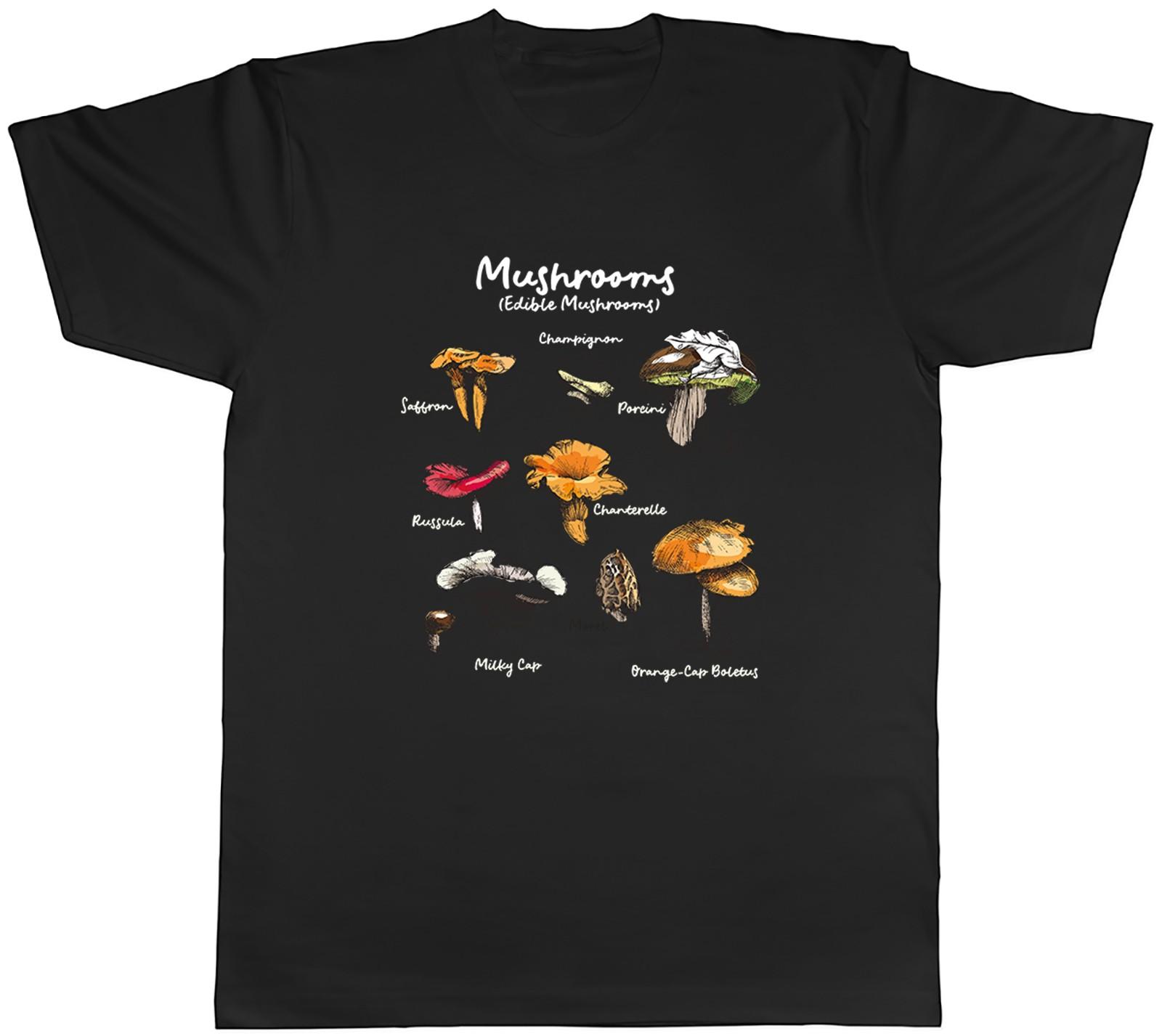 Collection of Edible Mushrooms Mens T-Shirt Tee Gift Top XXXL
