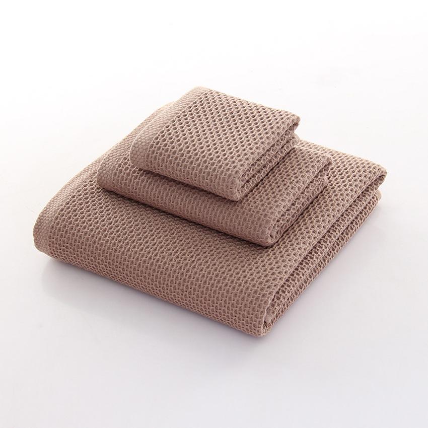 Modern 3PCS Towel Set Soft Cotton Hand Face Bath Towel Bathroom Shower Towels For Adults Kids Honeycomb Design juego de toallas