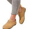 Women Round Toe Flat Shoes Casual Slip On Loafers Soft Sole Moccasins Stitching Design Comfortable Walking Shoes for Everyday Use