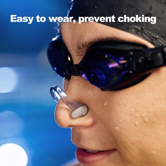 Swimming Nose Clip Non-slip WaterProof with Storage Box Anti-choking Water Silicone Kids Adults Swimming Nose Clip Swim Supply