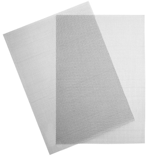 Industrial Wire Mesh, Stainless Steel Plain Weave Wire Mesh, Set of 2, 300x210mm, 1mm Mesh, 0.3mm Wire Diameter, Filtration Net, Ventilation, High Tem