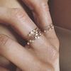 Hip Hop Minimalist Style Diamond Ring for Women Adjustable Retro High-end Layered Style Fine Ring Suitable for Daily