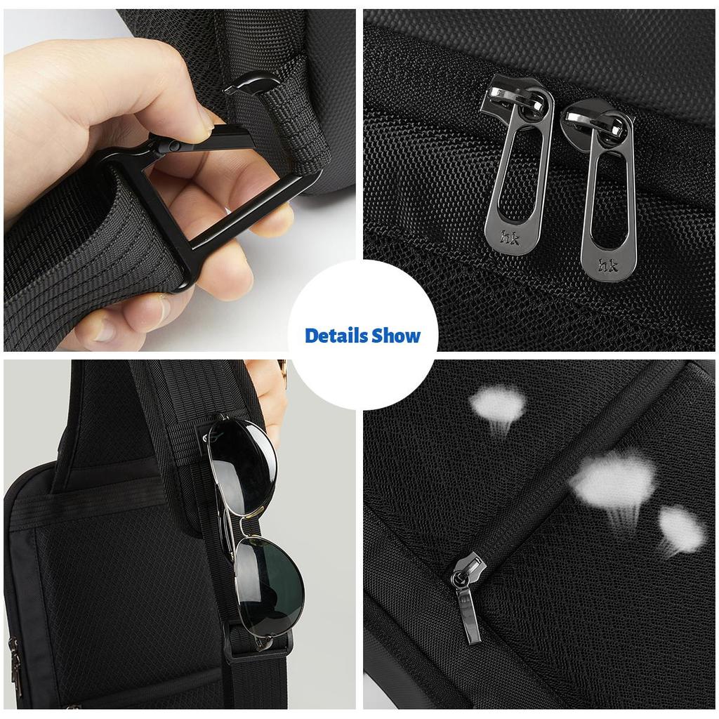 Heroic Knight Sling Bag Business Portable Crossbody Bag Waterproof Men's Shoulder Bags Anti-theft Male Travel Short Trip Chest Bag For 11 Inch iPad