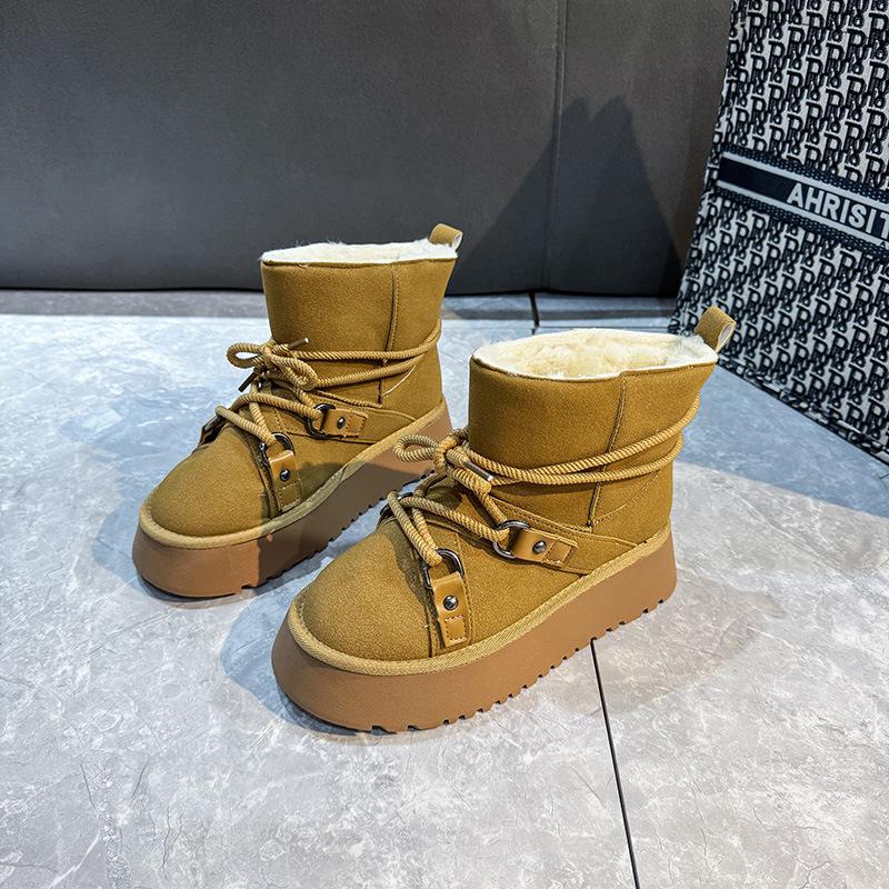 

Женские зимние теплые ботинки на мягкой подошве большого размера, с мехом, ботильоны до щиколотки с подкладкой, противоскользящие, для пеших прогулок, повседневные, спортивные, хлопковые ботинки, короткие ботинки 40 коричневый