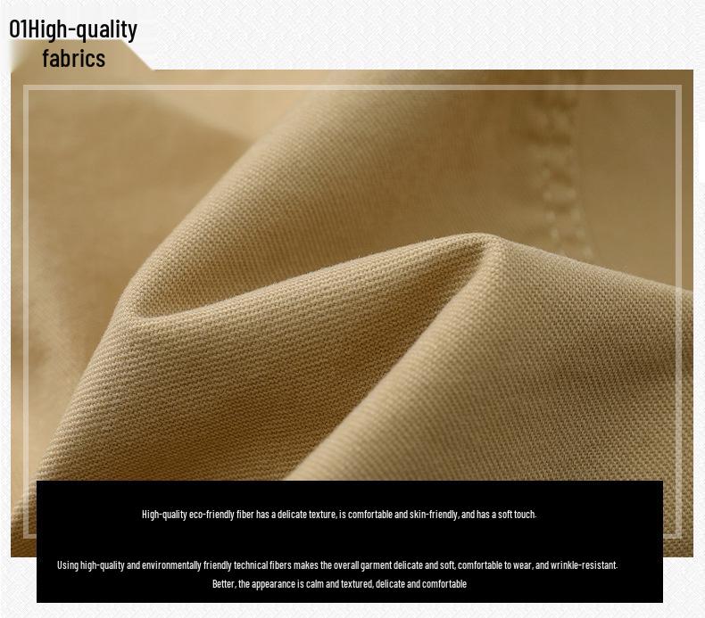 European Men's Cotton Windbreaker Jacket - Spring/Autumn, Middle-Aged, Thin, Casual Workwear Style