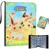 Large Capacity Card Album 4 Compartments 50 Pages 400 Slots PU Leather Binder for Collectible Cards Trading Cards Game Cards