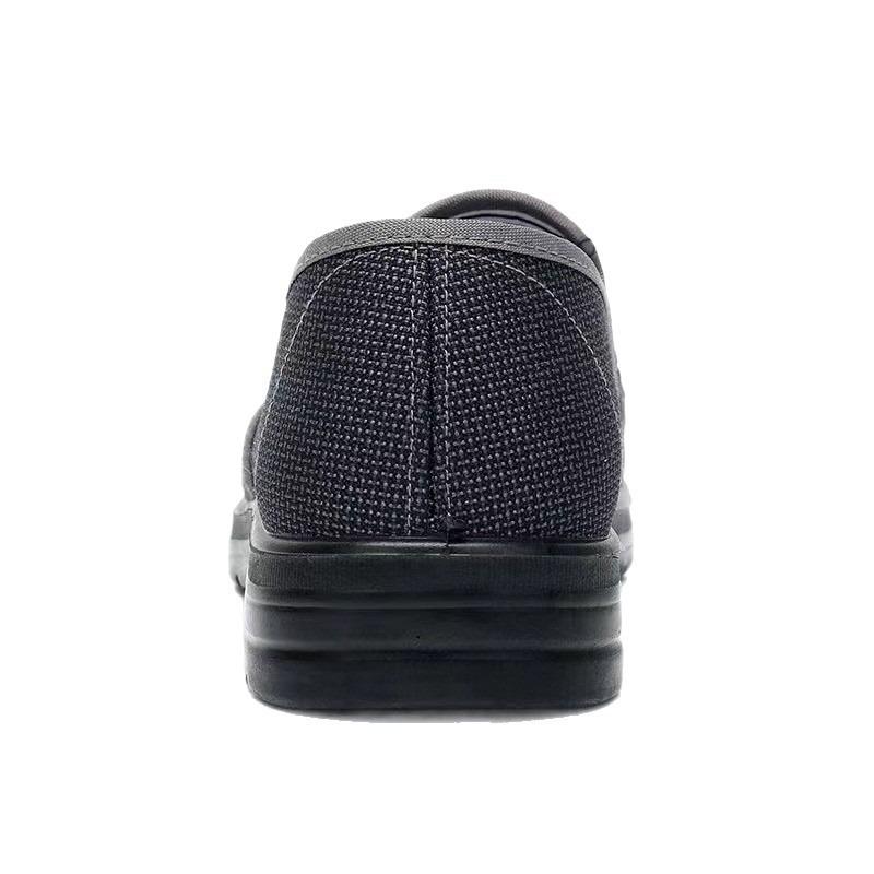Old Beijing Cloth Shoes Men's Single Shoes with One Foot Flat Sole Middle-aged and Elderly Soft-soled Dad Shoes Breathable Dad Shoes Driving Shoes