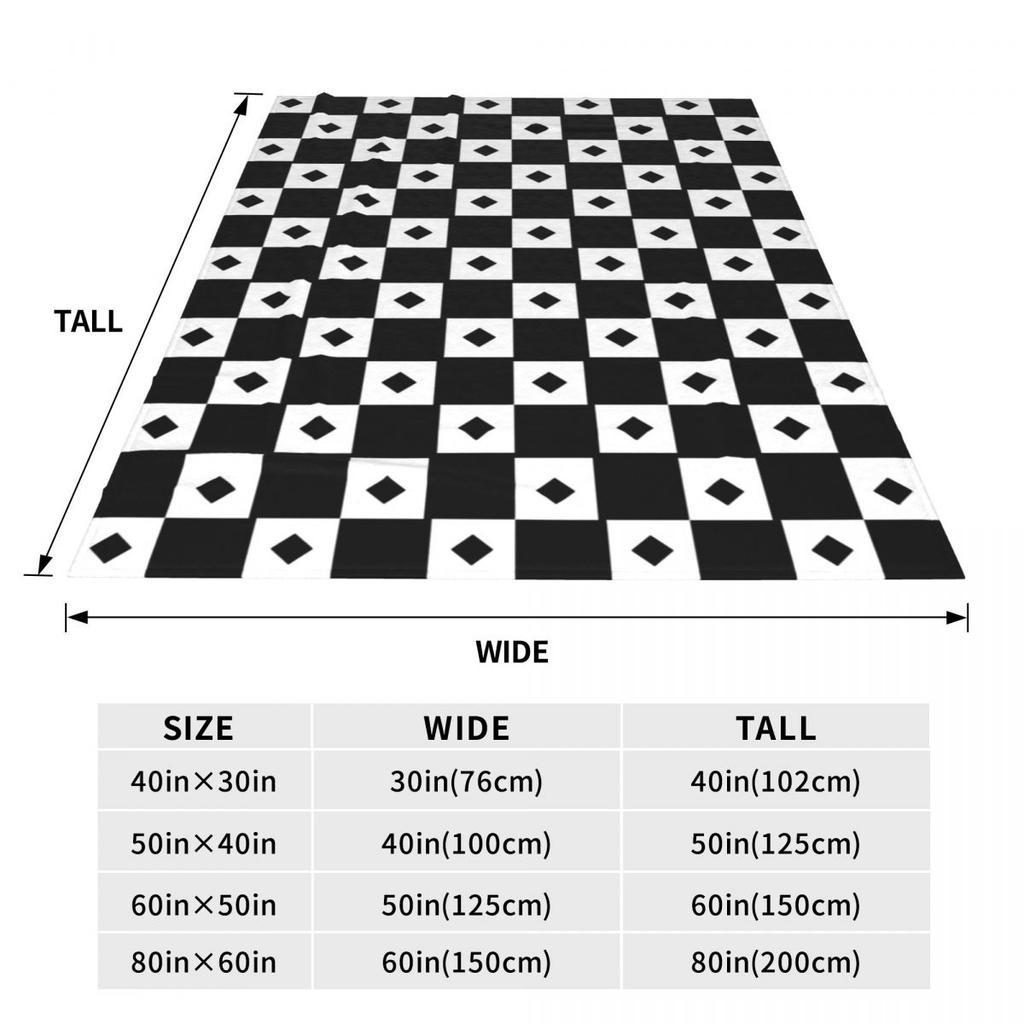 Chess Board Black And White Grid Checkered Blankets Soft Warm Flannel Throw Blanket Bedding for Bed Livingroom Picnic Home Couch