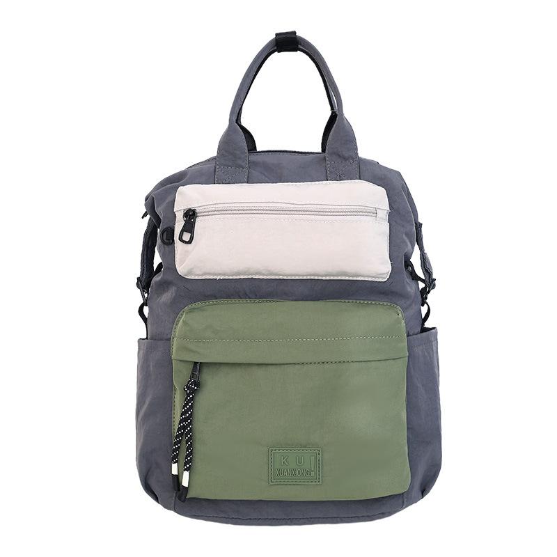 Schoolbag Autumn and Winter Casual Backpack Couple Outdoor Travel Mountaineering Backpack Korean Lightweight Contrasting Color Handbag