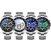 Men Watch Steel Luminous Watches Men's Army Military Quartz Wristwatch Chronograph Male Clock Relogio Masculino