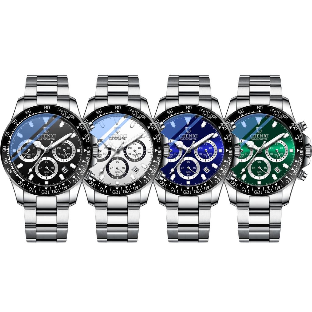 Men Watch Steel Luminous Watches Men's Army Military Quartz Wristwatch Chronograph Male Clock Relogio Masculino