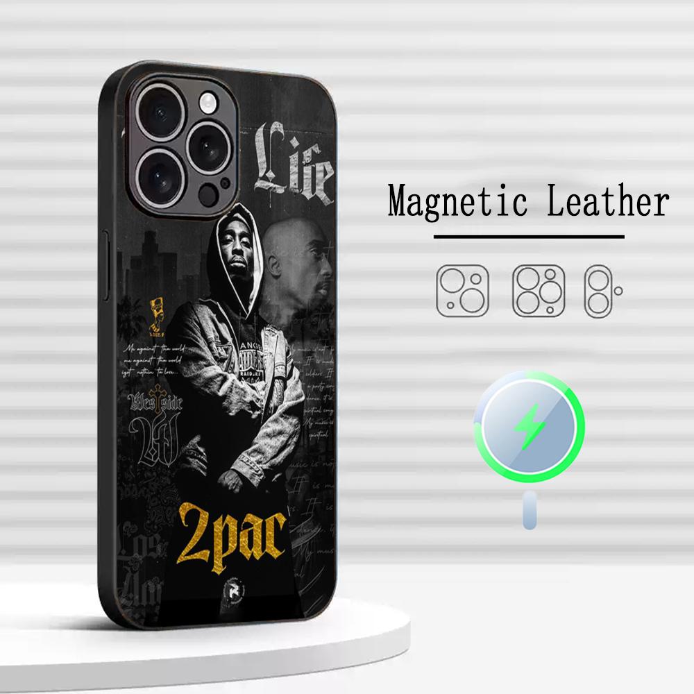 

2 Pac Tupac Amaru Shakur poster Phone Case For iPhone 17 16 15 14 13 12 Plus Pro Max High-end Luxury Magsafe Sheepskin iPhone 16