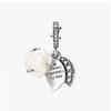 PAndora 793200c01 White Rose In Bloom Double Pendant And Dangle Silver Charm