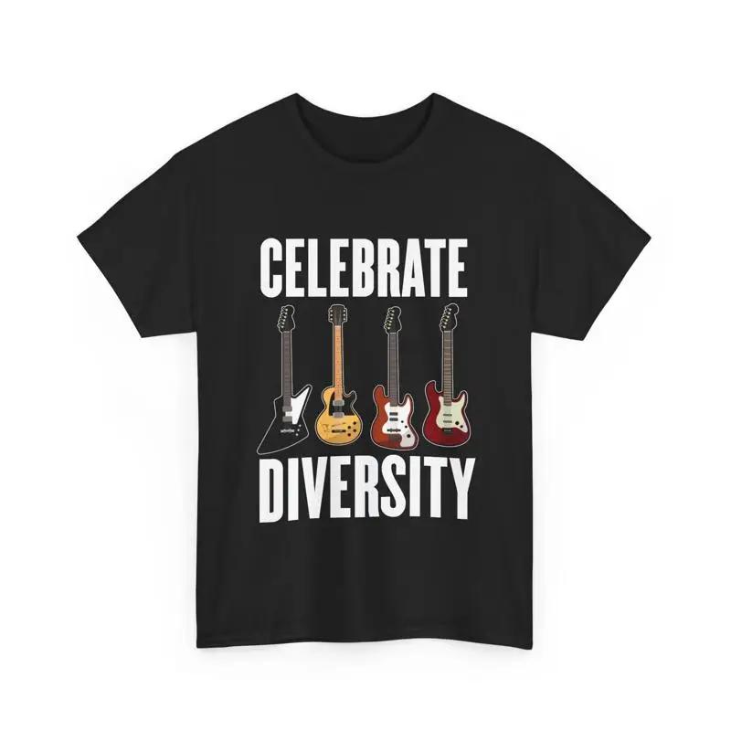 Celebrate Diversity Guitar T Shirt Lovers Music