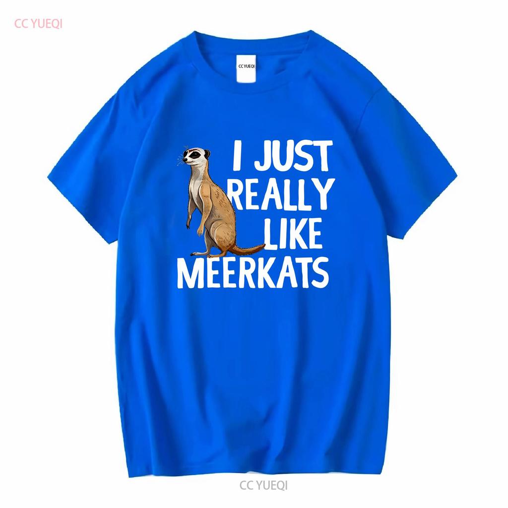 MeerkaT T-shirt Amante della Fauna Selvatica Animale Natura Selvaggia Zoologia manica lunga o corta vintage Lavato Alla Moda Casual abbigliamento designer