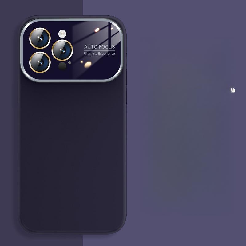 

Подходит для IPhone15 Жидкий силикон Чехол для телефона с большим окном Полное покрытие, Защитный чехол с пленкой для объектива Apple 14proMax iPhone12promax