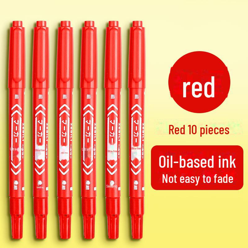 Waterproof Double-Headed Hook Pen for Students - Durable, Non-Fading, Art Marker for Primary and Kindergarten.