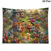 The Flintstones Cartoon Wall Tapestry Aesthetic Wall Hanging Printed Fabric Blanket Decorative Tapestries for Bedroom Living Room Home Decor