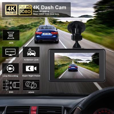 4K Ultra HD Auto DVR, WiFi Dubbele Opname Camera, Auto Recorder