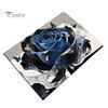 Realistic Rose Bathroom Rug 3D Floor Mat Flower Pattern Non-Slip Bath Anti-slip And Butterflies for Entrance Bedroom Living Room Butterfly Design