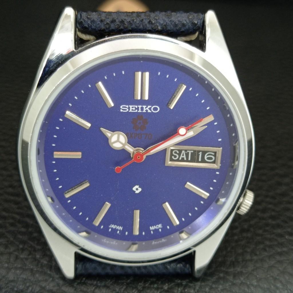 VINTAGE REFURBISHED SEIKO 5 AUTOMATIC 7009A JAPAN MENS BLUE DIAL WATCH A446701-1