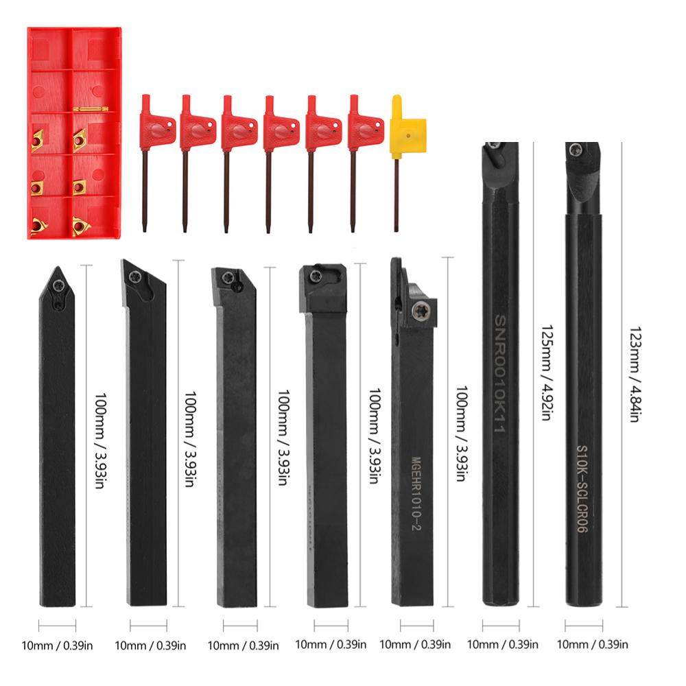 Codolo 8mm 10mm 12mm 16mm Portautensili per tornitura per tornio Barra d'alesatura Utensile per tornio Fresa per tornio CNC Portainserti e inserti per tornitura metallo
