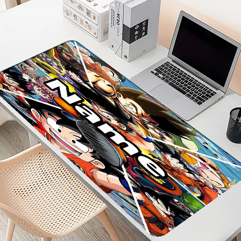 Custom Name Personalized DRAGON BALL Pattern Mousepad, Laptop PC Desk Mat, Decorative Desk Mat for Home Keyboard Pad Gift