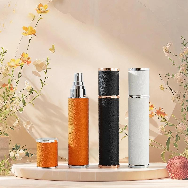 Przenośny skórzany atomizer do perfum 12 ml, wielokrotnego napełniania, do podróży, podróży służbowych, codziennego użytku, 3 kolory do wyboru