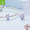 Fashion Candy Color Silicone Positioning Bracelet Separator Beads, Popular S925 Sterling Silver Diy Beads
