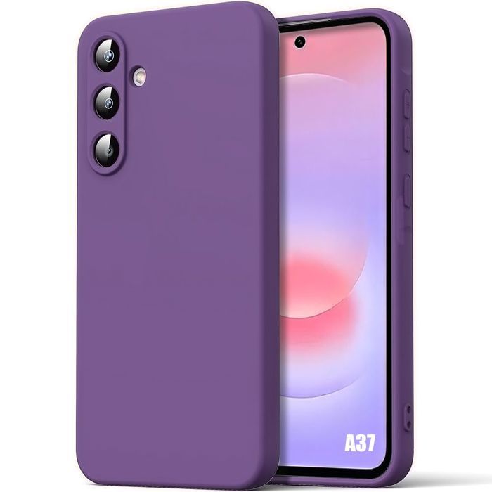 Silicone Case - BOOLING - for Samsung Galaxy A37 5G - Slim Anti-Scratch Dark Purple