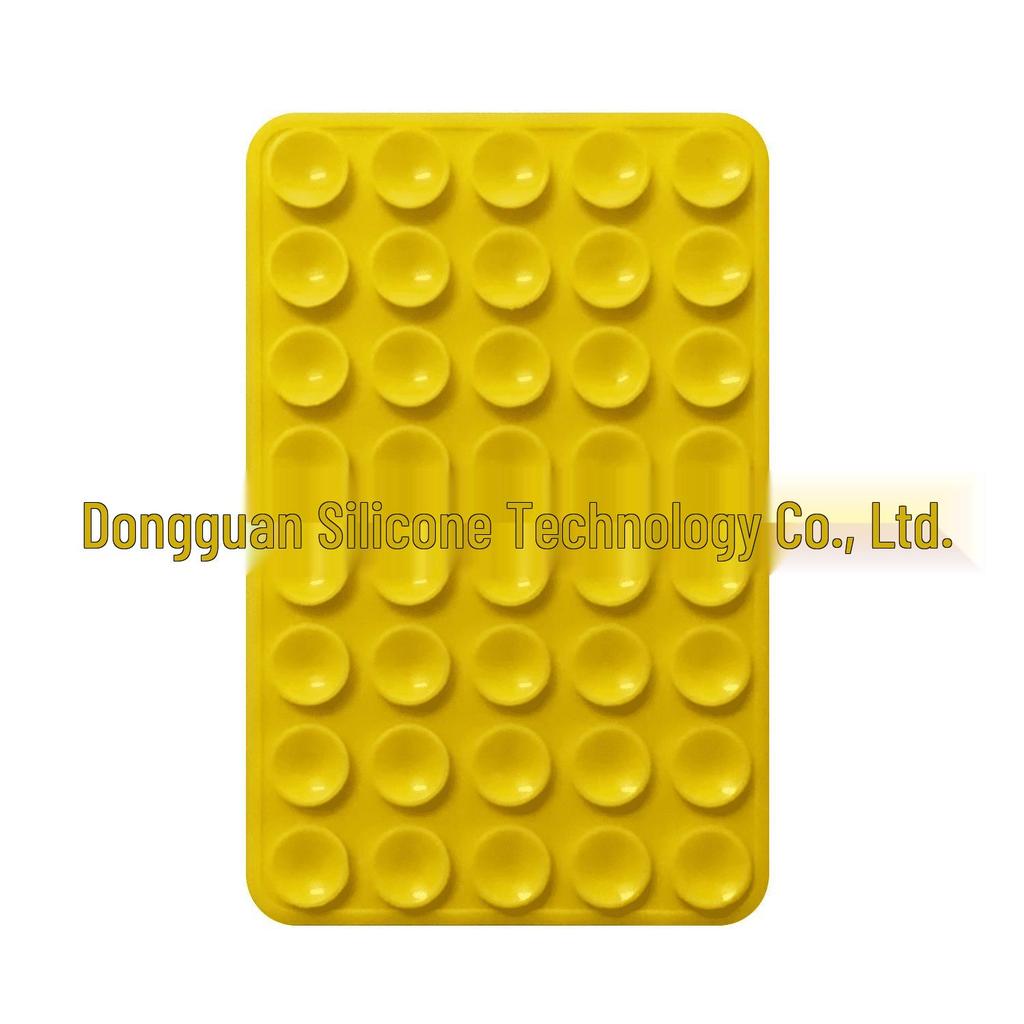 Black Silicone Anti-Slip Phone Stand: 24 Portable, Minimalist Suction Cup Stickers