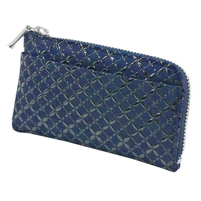 Indenya Inden Coin Purse F Coin Purse 05 Deerskin Navy Blue X Black Lacquer Cloisonne Connecting Pattern 1005-04-179