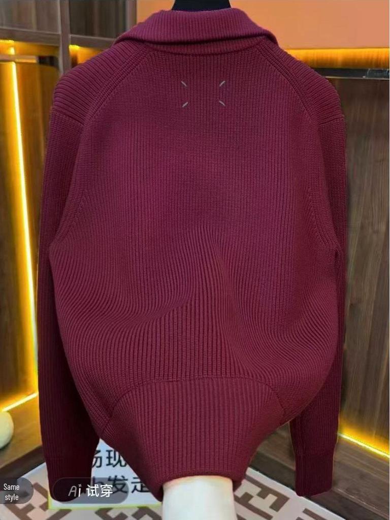 Ma Jia Unisex Knit Cardigan - 2025 Autumn/Winter Collection, Solid Color, Loose Fit