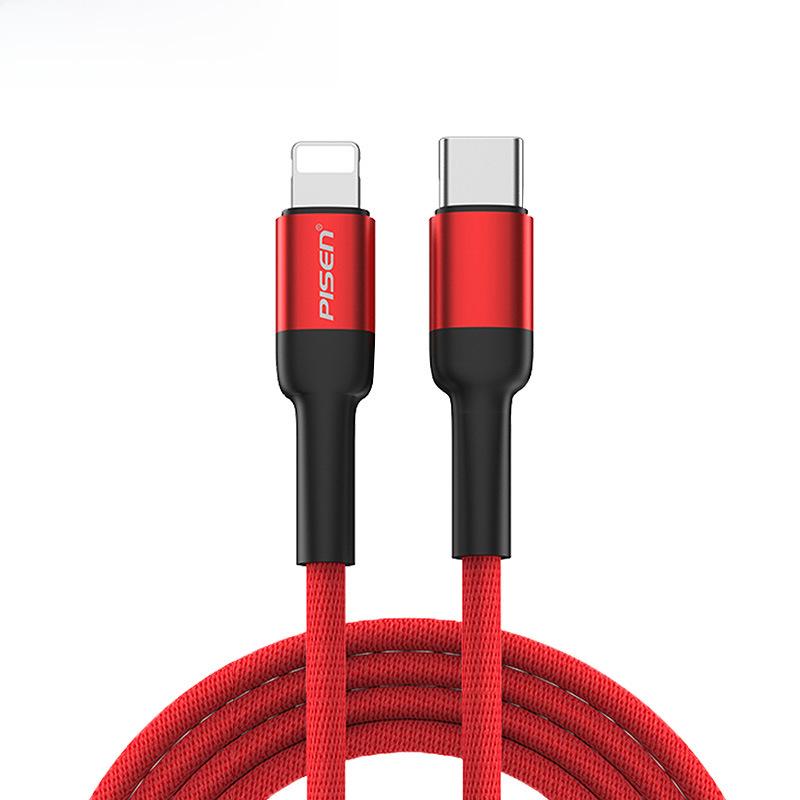 PISEN Fast Charging PD Cable for iPhone 11/12/13/Pro/Max/XS.