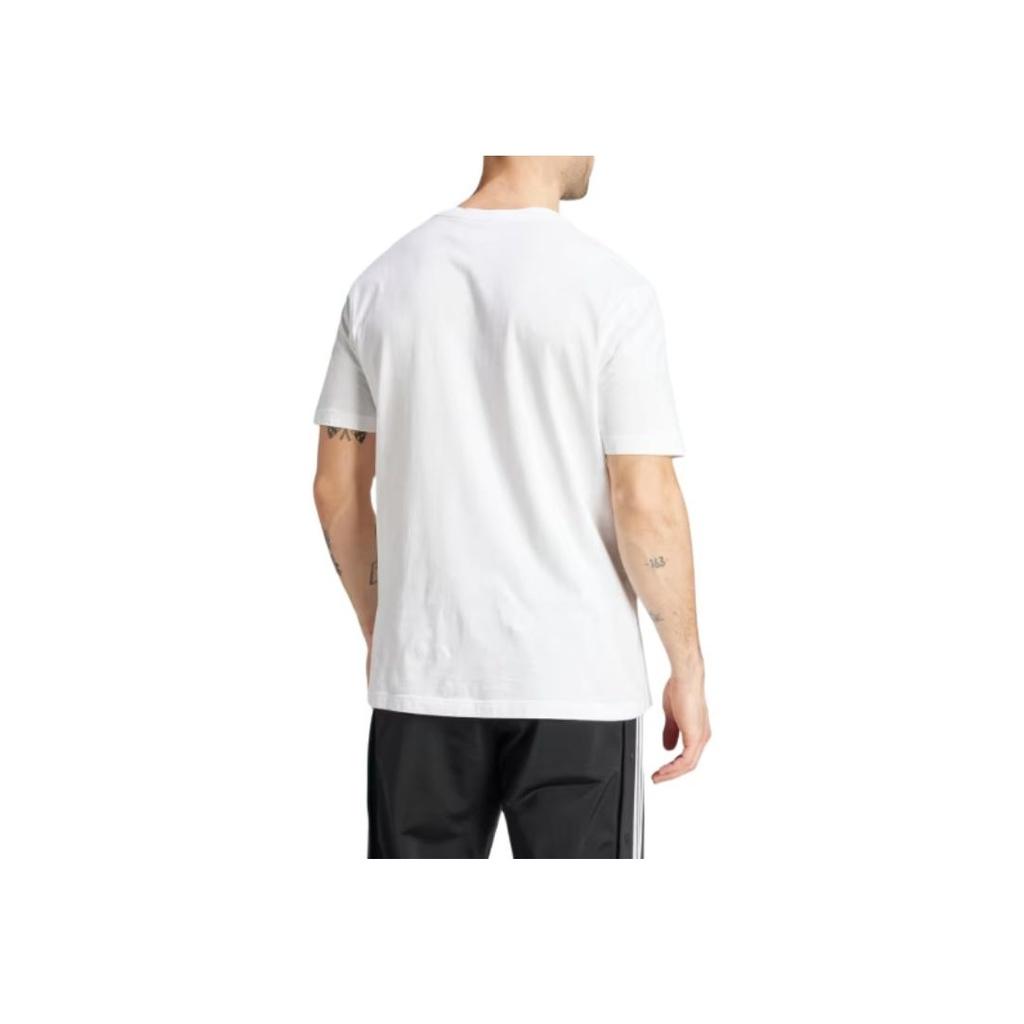 Adidas Originals X Essential Samarbeidsmerket Logo Trykk Rund Hals Kortermet T-skjorte Herre Topper Hvit IR9691