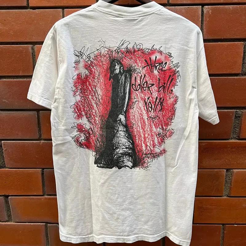 Rock and Roll Fashion Singer Band OS Trendy Brand Rock Punk Short Sleeve T-Shirt Men's Women Summer Cotton T-Shirt Oversize Tees