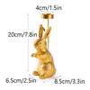 Easter Rabbit Candlestick Decoration Home Living Room Cabinet Wine Cabinet Decoration Resin Crafts Home Ornament Candle Holder