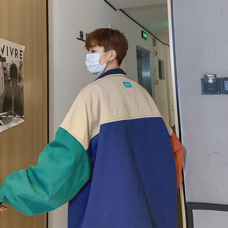 Nueva Chaqueta de Costura a Dos Caras para Niños Estilo Hong Kong, Corte Holgado Inspirado en Corea para Primavera y Otoño