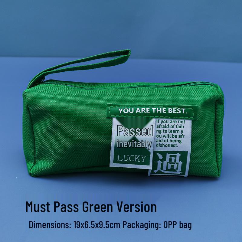 Personalized Motivational Quotes Oxford Cloth Large Capacity Pencil Case for Students Universal
