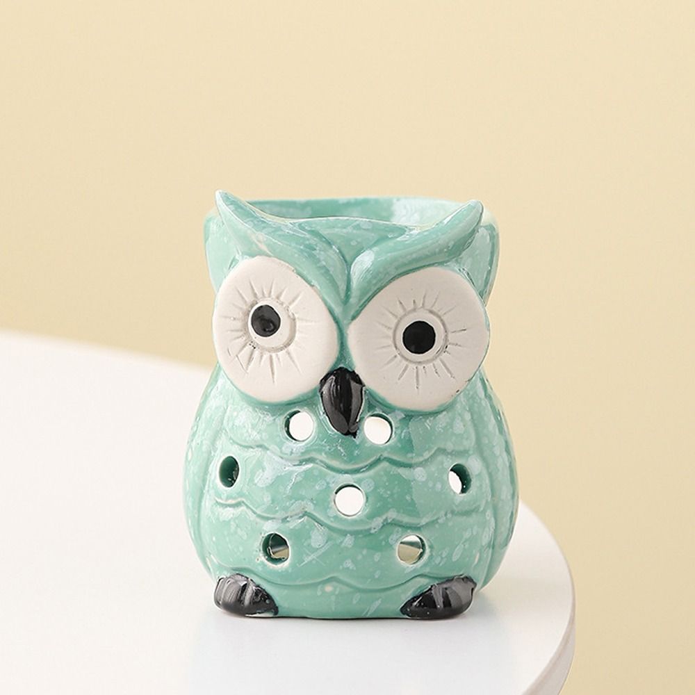 Ceramic Owl Aromatherapy Stove Eco-Friendly Heat Resistant Incense Candle Stove Relaxing Handmade Incense Container Indoor Decor