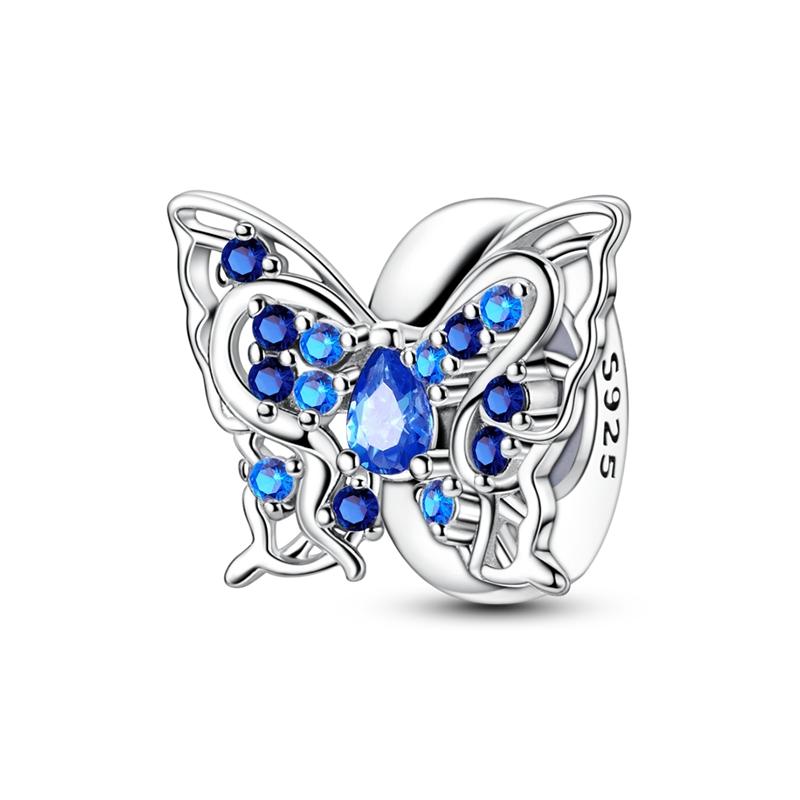 Blue Copper Plated Devil'S Eye Love Heart Charms Beads Fit Women Bracelets Diy Pendants Jewelry Gift