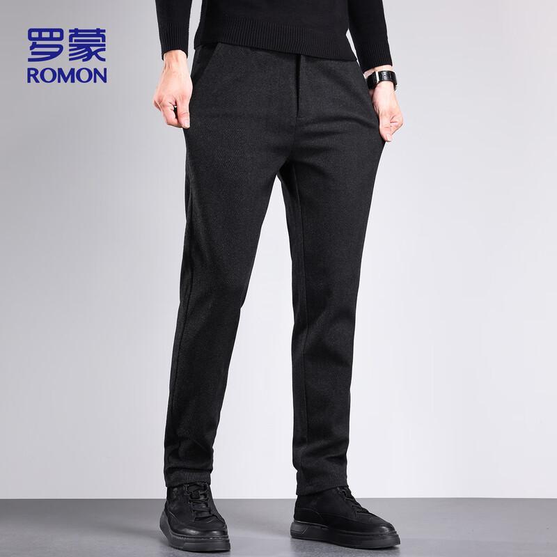 ROMON Men's Autumn/Winter Straight-Leg Casual Business Pants ZH8882