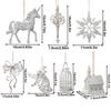 Weihnachtsbaumschmuck Set Schneeflocken Hängeschmuck Weihnachtsengel Schmuck Weihnachtsbaumanhänger für Winterurlaub